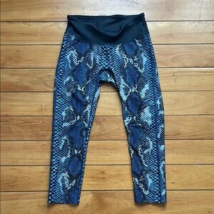 prismsport Blue Snake Print Leggings size xs